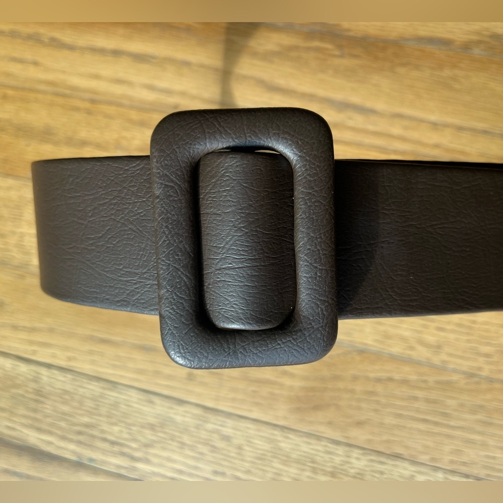 Astor Chocolate with Square Buckle Adjustable Womens belt
